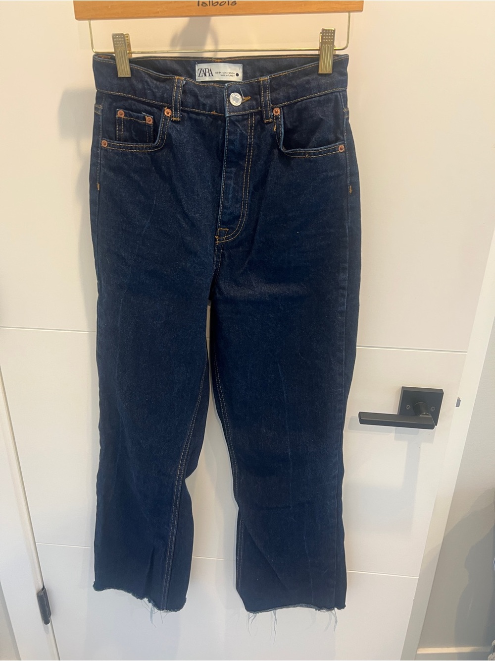 Zara Dark Blue Wide-Leg Jeans
